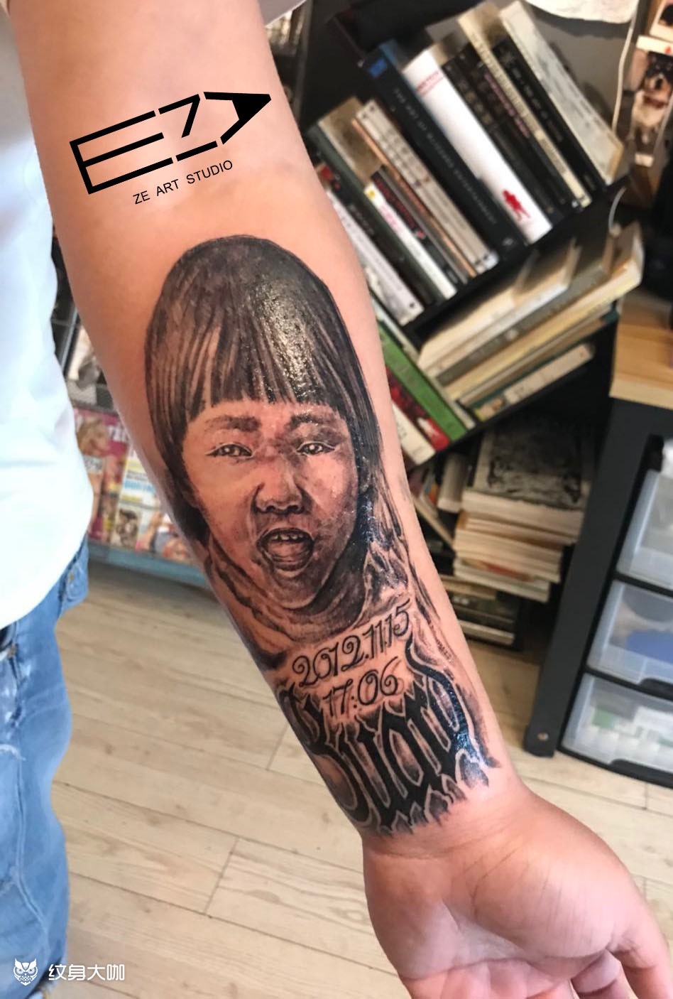 父母心_纹身图案手稿图片_张泽的纹身作品集