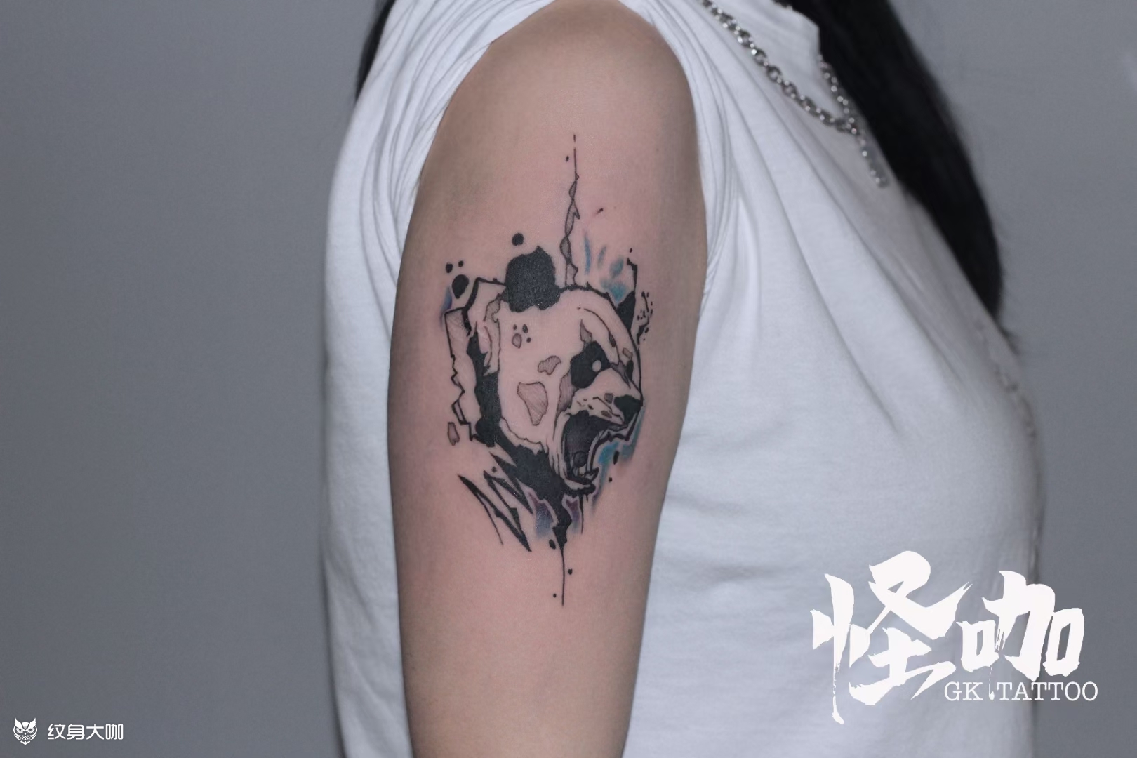 水彩大熊猫#tattoo#水彩_纹身图案手稿图片_天津怪咖的纹身作品集