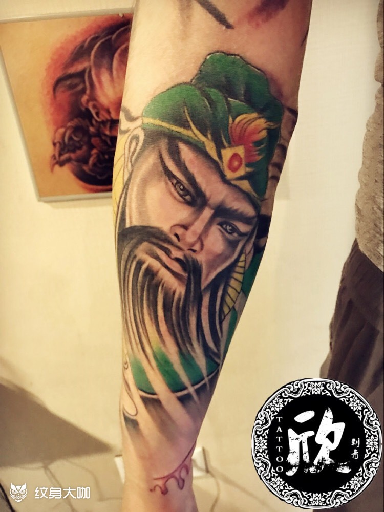 关公_纹身图案手稿图片_一欣的纹身作品集