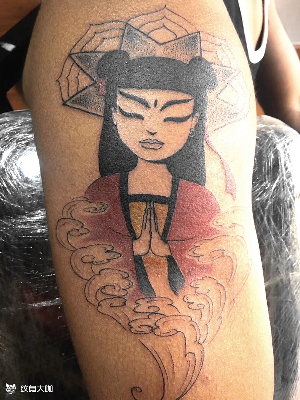 痛仰哪吒_纹身图案手稿图片_u5武的纹身作品集