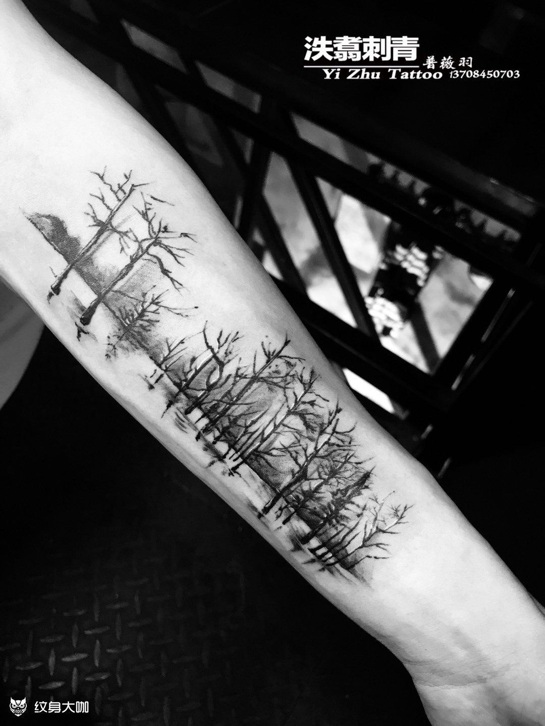 森林_纹身图案手稿图片_普薇羽的纹身作品集