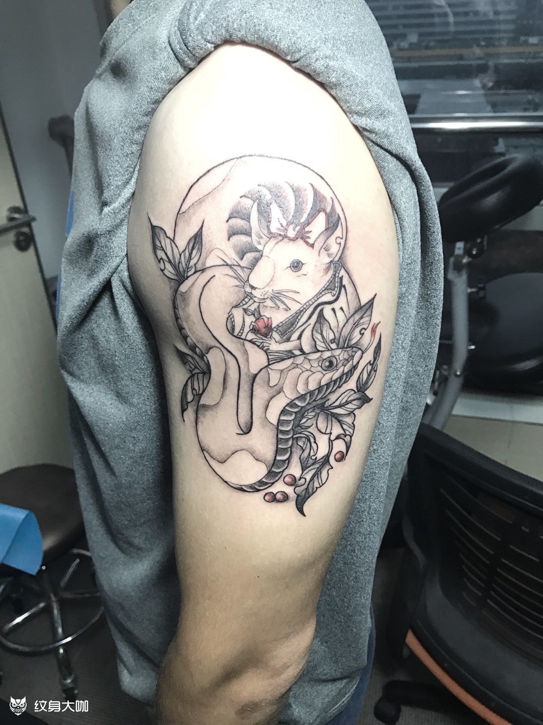 女儿儿子生肖_纹身图案手稿图片_大惠子的纹身作品集