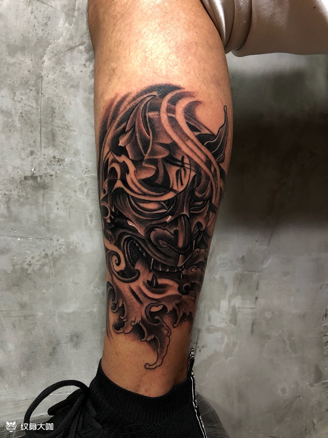 鬼武士_纹身图案手稿图片_.的纹身作品集