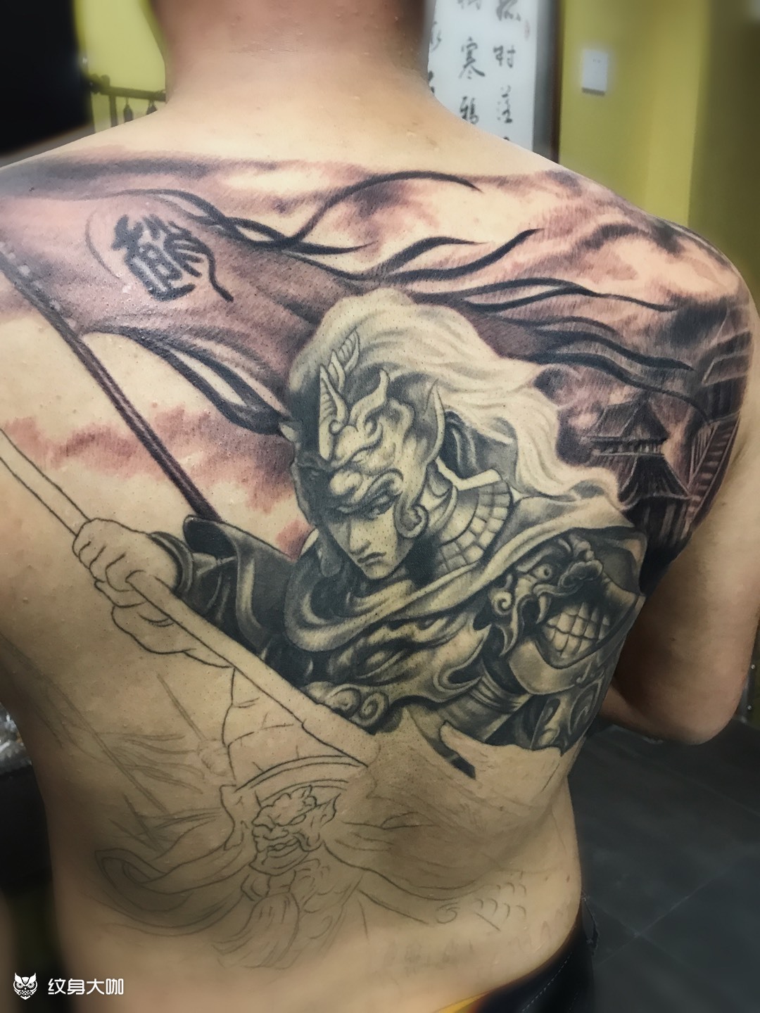 赵云(未完成)_纹身图案手稿图片_卢东的纹身作品集