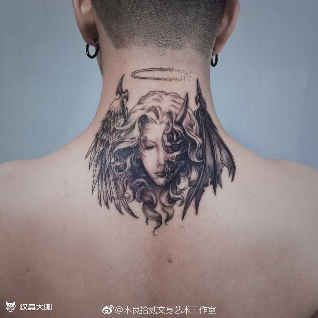 一念成佛,一念成魔【丰作品】_纹身图案手稿图片_木良拾贰的纹身作品