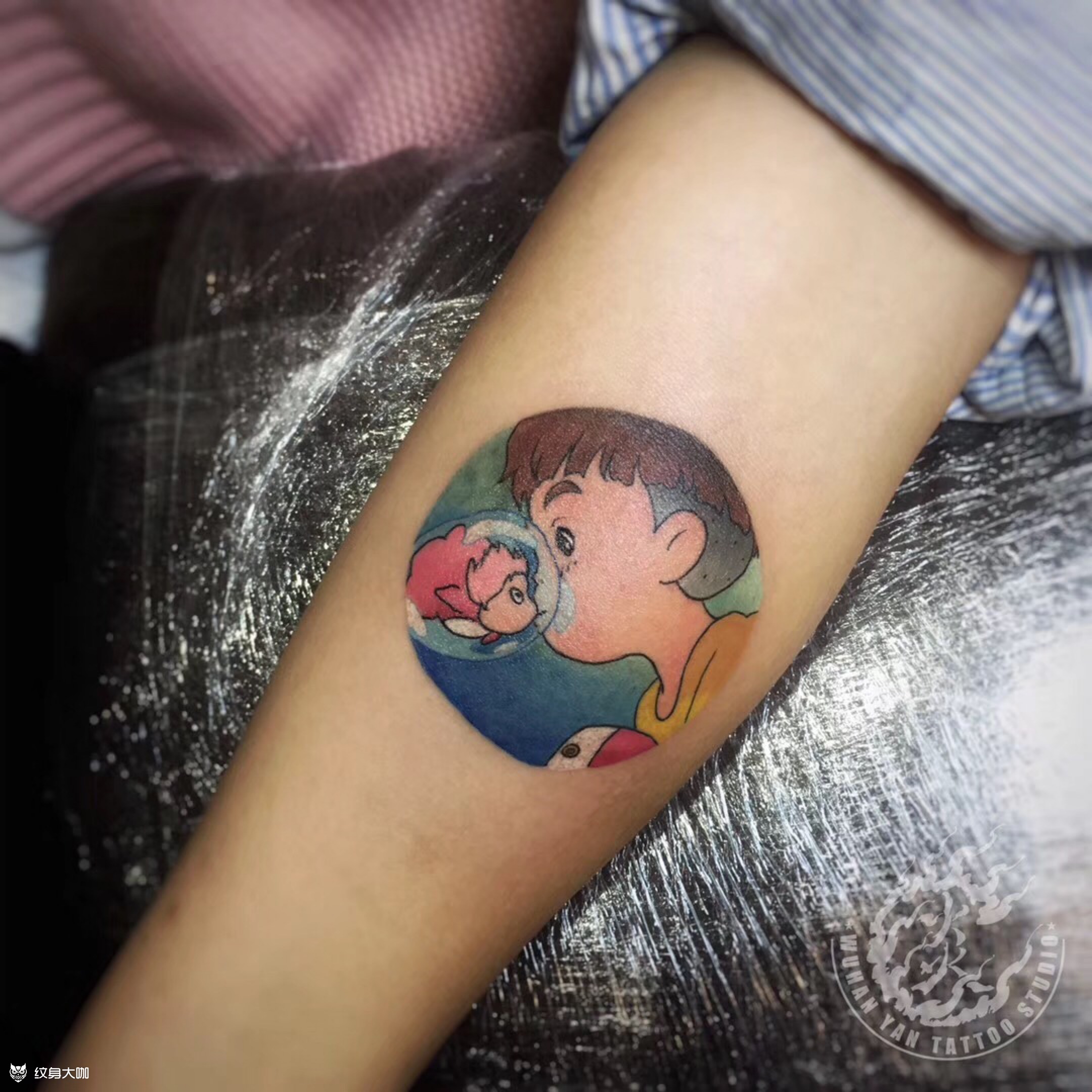 波妞喜欢宗介_纹身图案手稿图片_炎师傅的纹身作品集