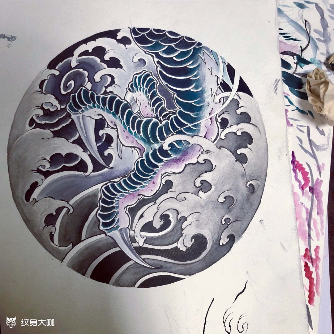 龙爪_纹身图案手稿图片_雕排九的纹身作品集