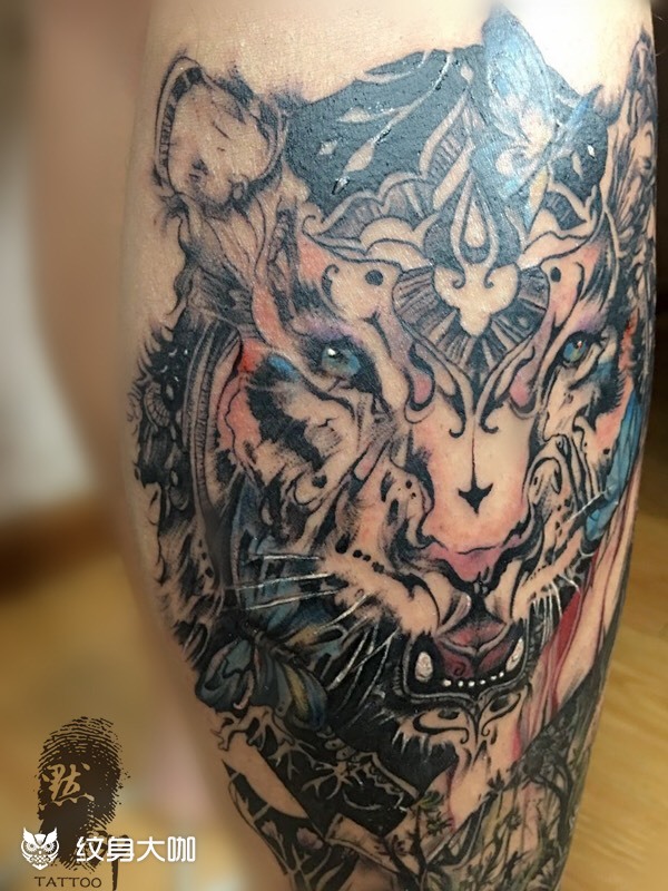 老虎丛林_纹身图案手稿图片_玛勃的纹身作品集