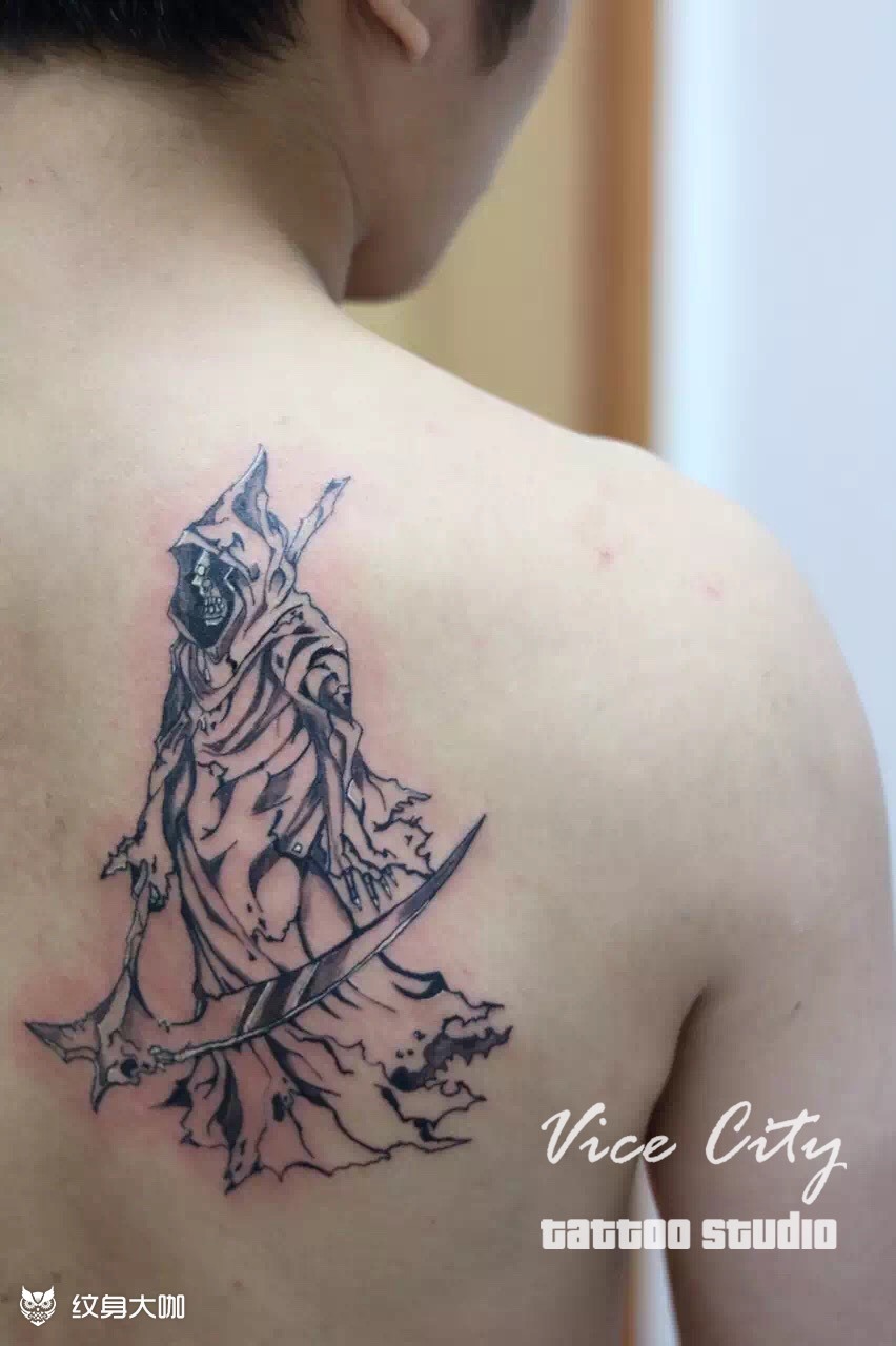 死神_纹身图案手稿图片_unknown 的纹身作品集