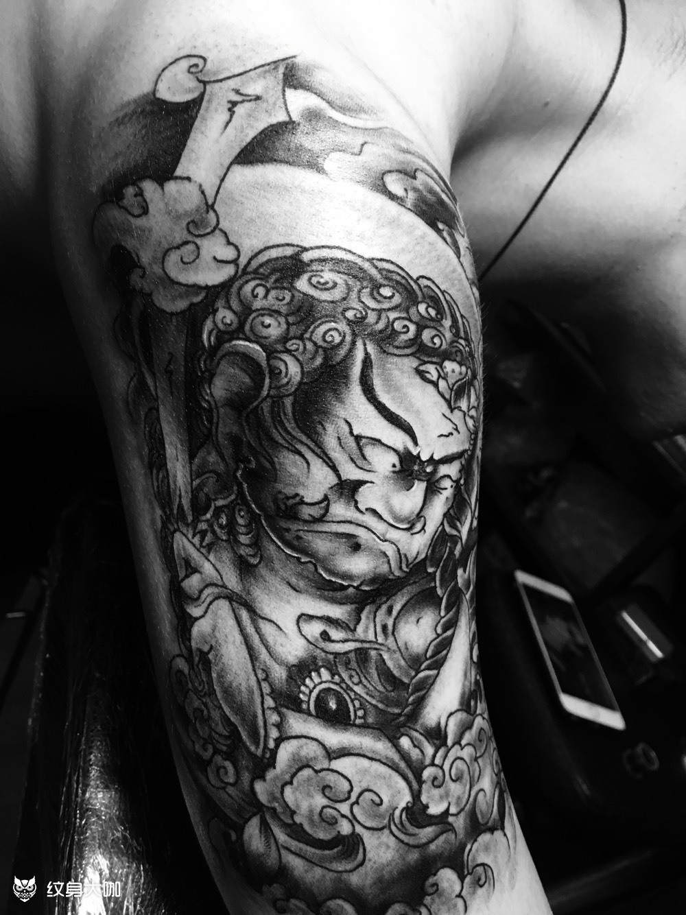 不动明王_纹身图案手稿图片_邓坤的纹身作品集