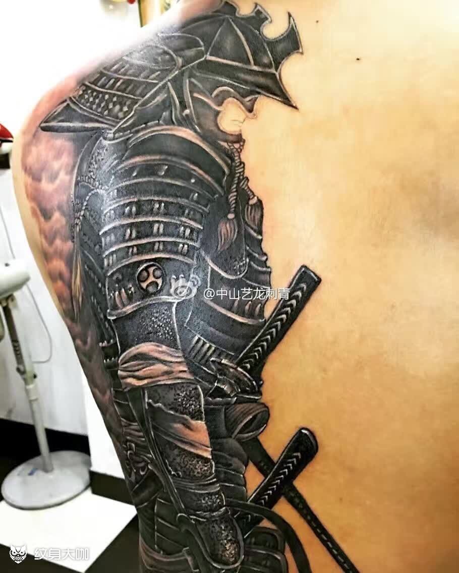 武士(右边待添加)_纹身图案手稿图片_吴彬的纹身作品集