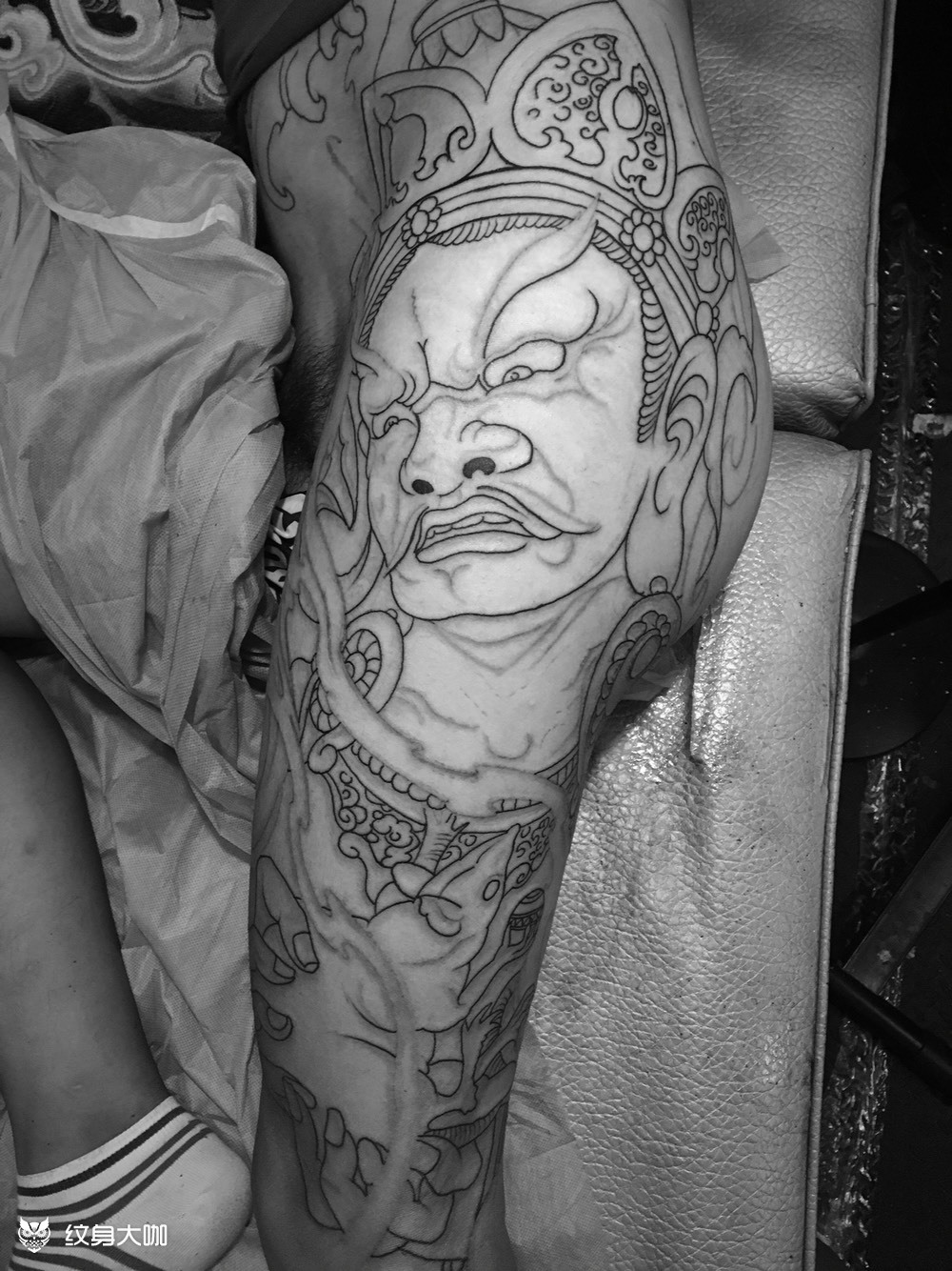 花腿腿_纹身图案手稿图片_刺客 ,浩的纹身作品集