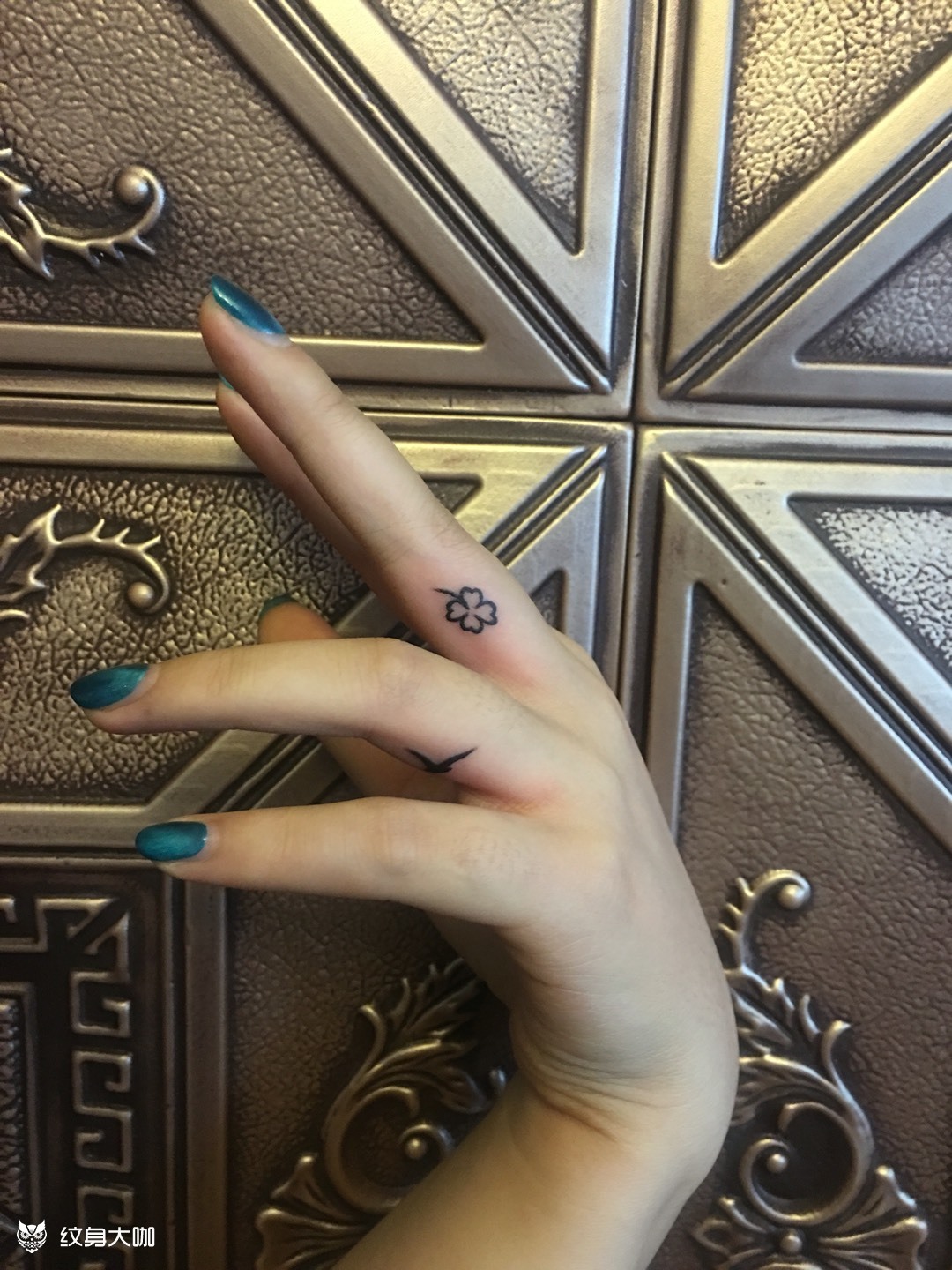 手指小纹身_纹身图案手稿图片_穆清文身的纹身作品集