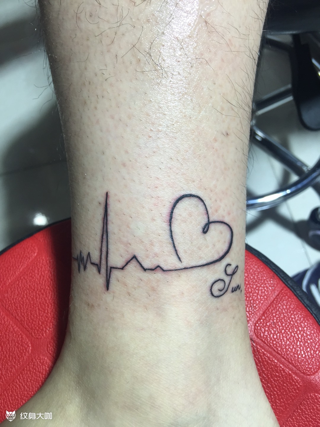 心电图字母_纹身图案手稿图片_王东的纹身作品集