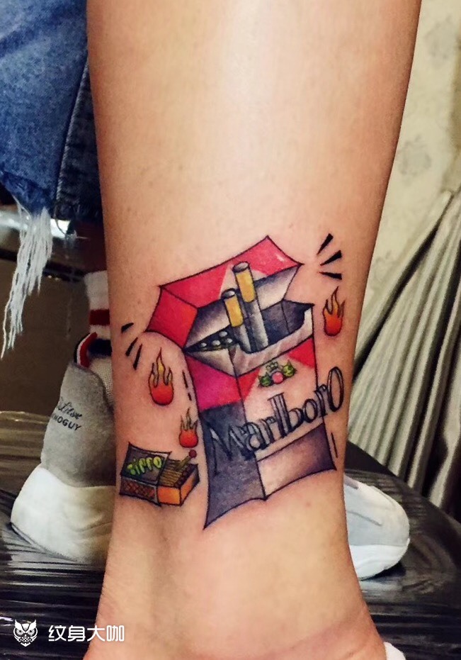 香烟_纹身图案手稿图片_廖东伟的纹身作品集