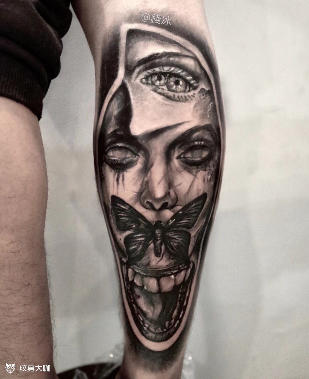 沉默的羔羊_纹身图案手稿图片_钱冰的纹身作品集