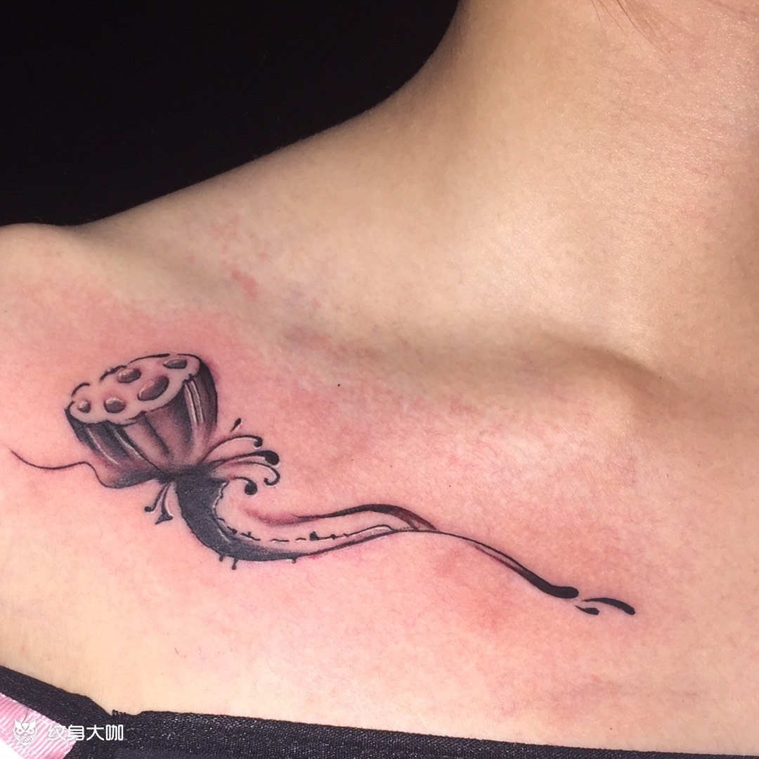 莲蓬_纹身图案手稿图片_攀攀的纹身作品集