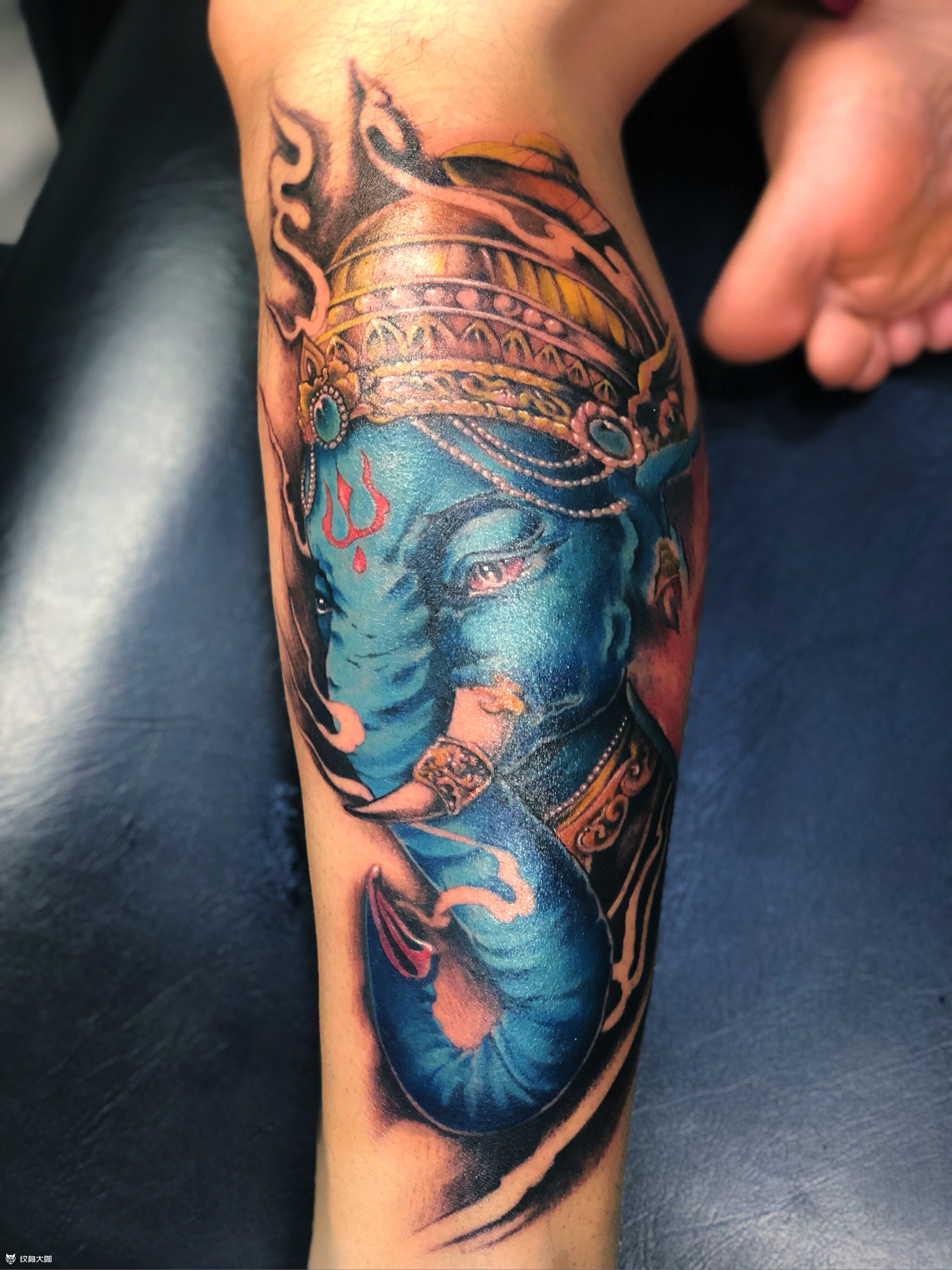 象财神迦尼萨 象神_纹身图案手稿图片_华子的纹身作品集