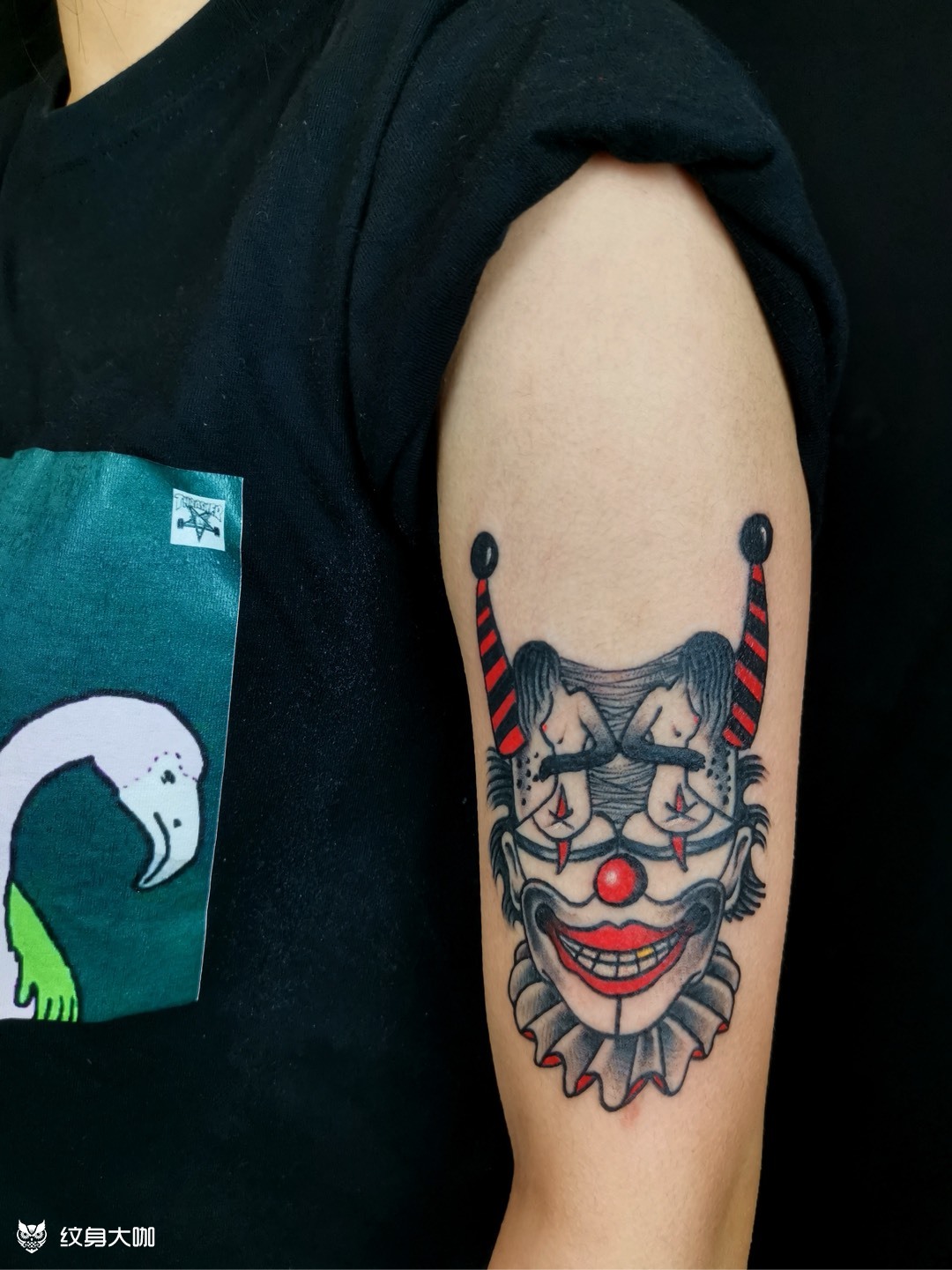 oldschool小丑_纹身图案手稿图片_自在雕的纹身作品集