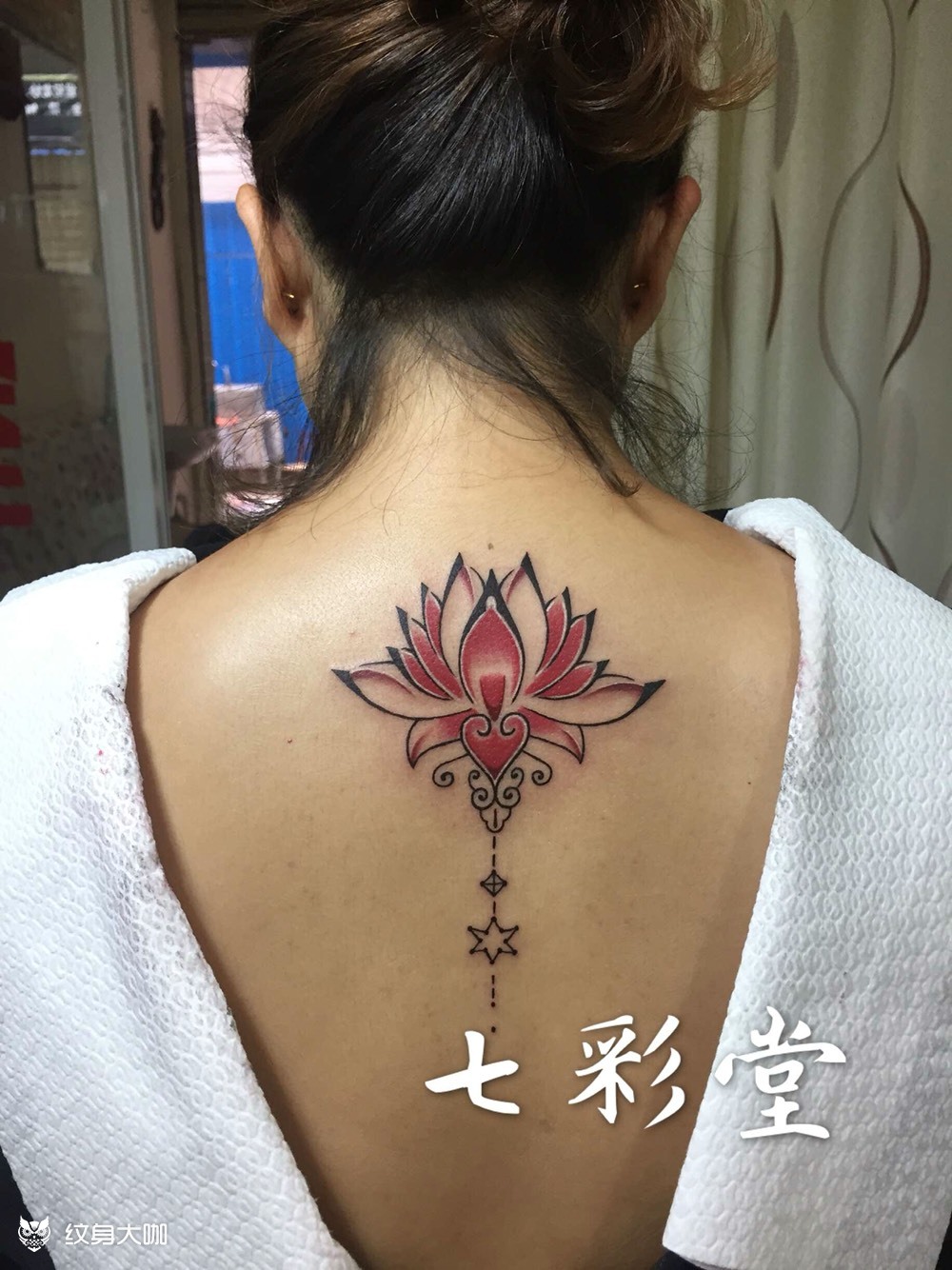 莲花_纹身图案手稿图片_小洛的纹身作品集