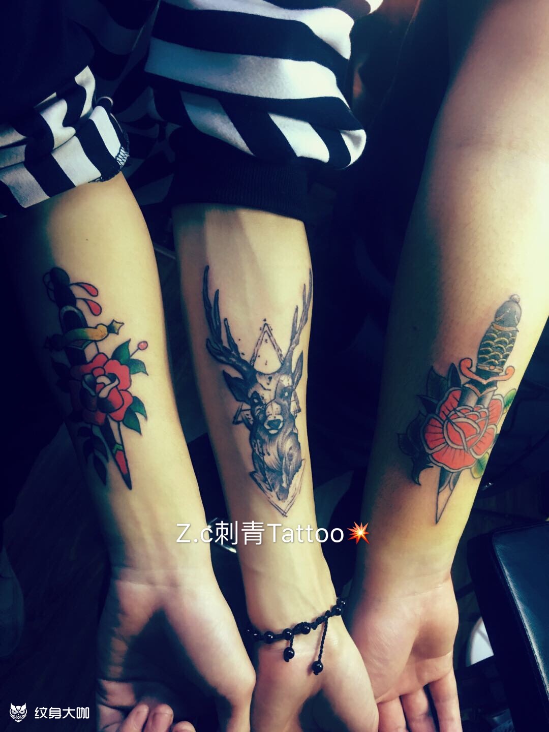 三兄弟_纹身图案手稿图片_俊杨的纹身作品集