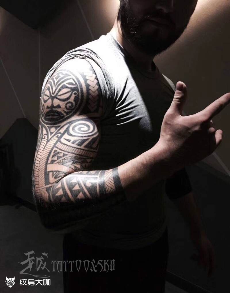 毛利图腾_纹身图案手稿图片_leech的纹身作品集