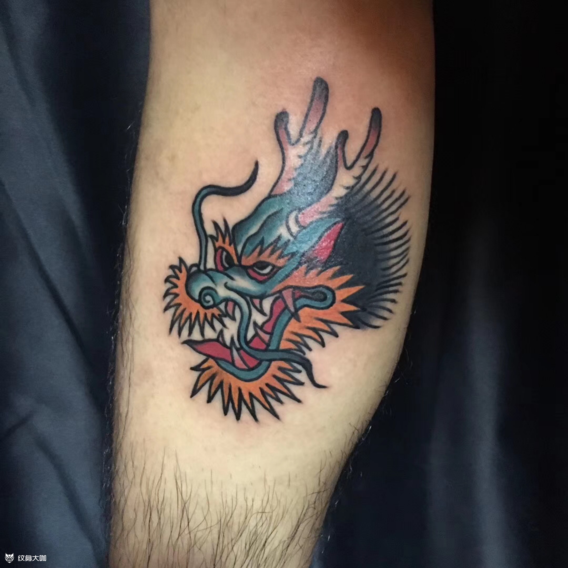 old school 龙头_纹身图案手稿图片_sade的纹身作品集