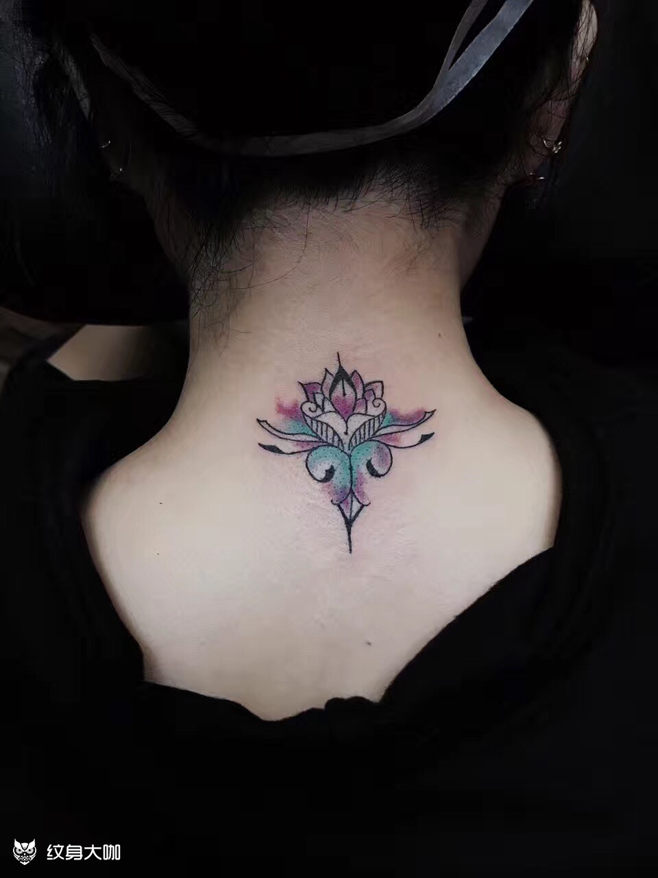 脖子小图_纹身图案手稿图片_韩伟的纹身作品集