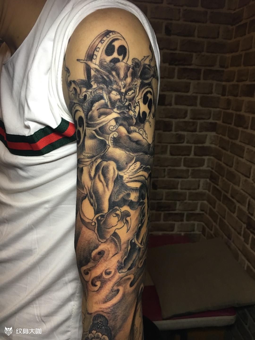 夜叉_纹身图案手稿图片_王英林的纹身作品集