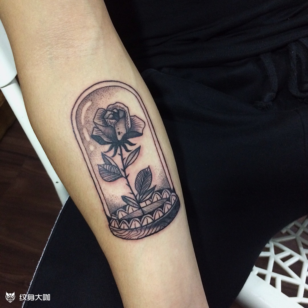 永生花_纹身图案手稿图片_曼曼的纹身作品集