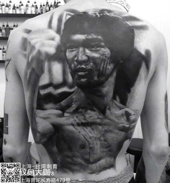 功夫巨星 李小龙_纹身图案手稿图片_天龙堂的纹身作品集