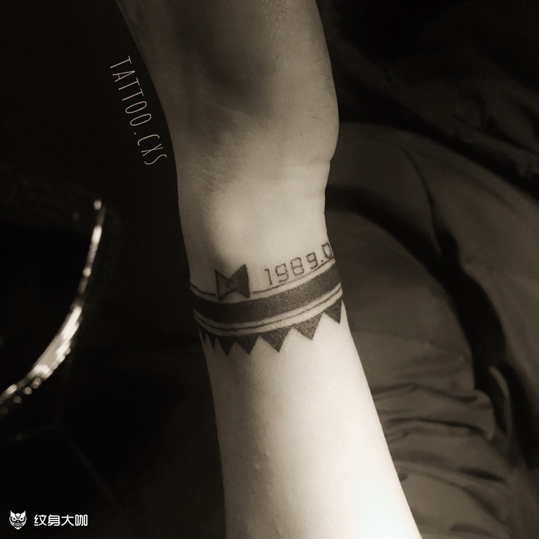手环_纹身图案手稿图片_双锅锅的纹身作品集