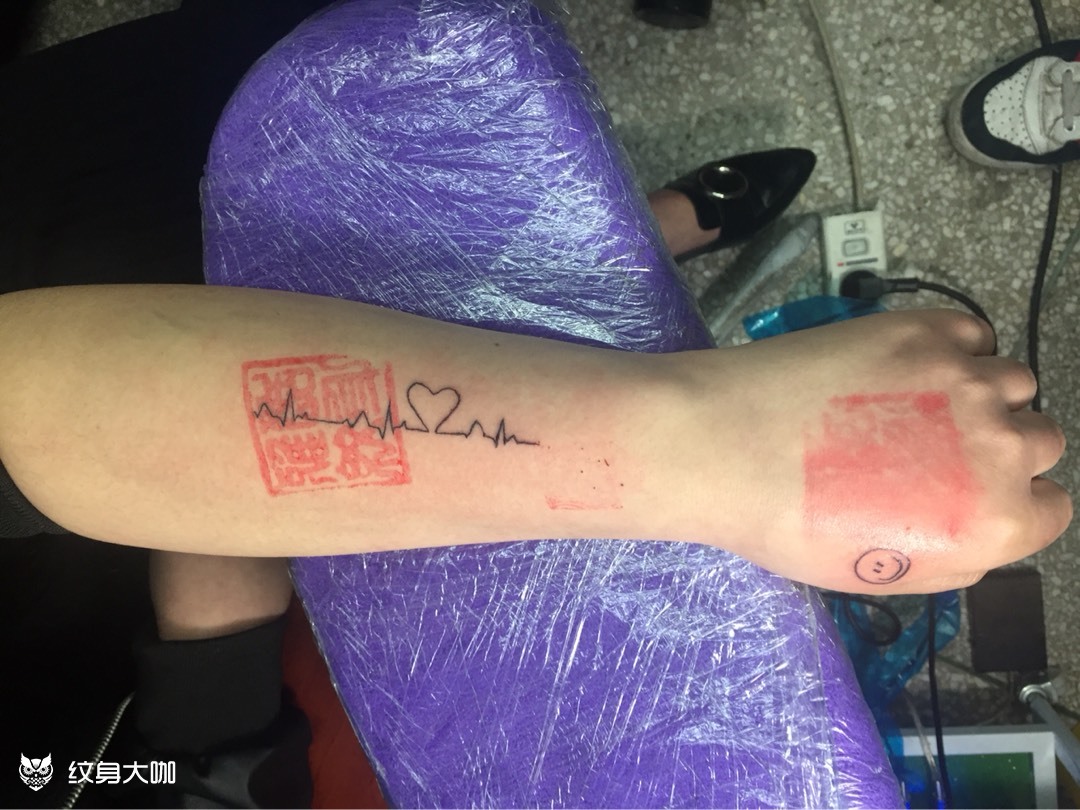 心跳_纹身图案手稿图片_涛哥的纹身作品集