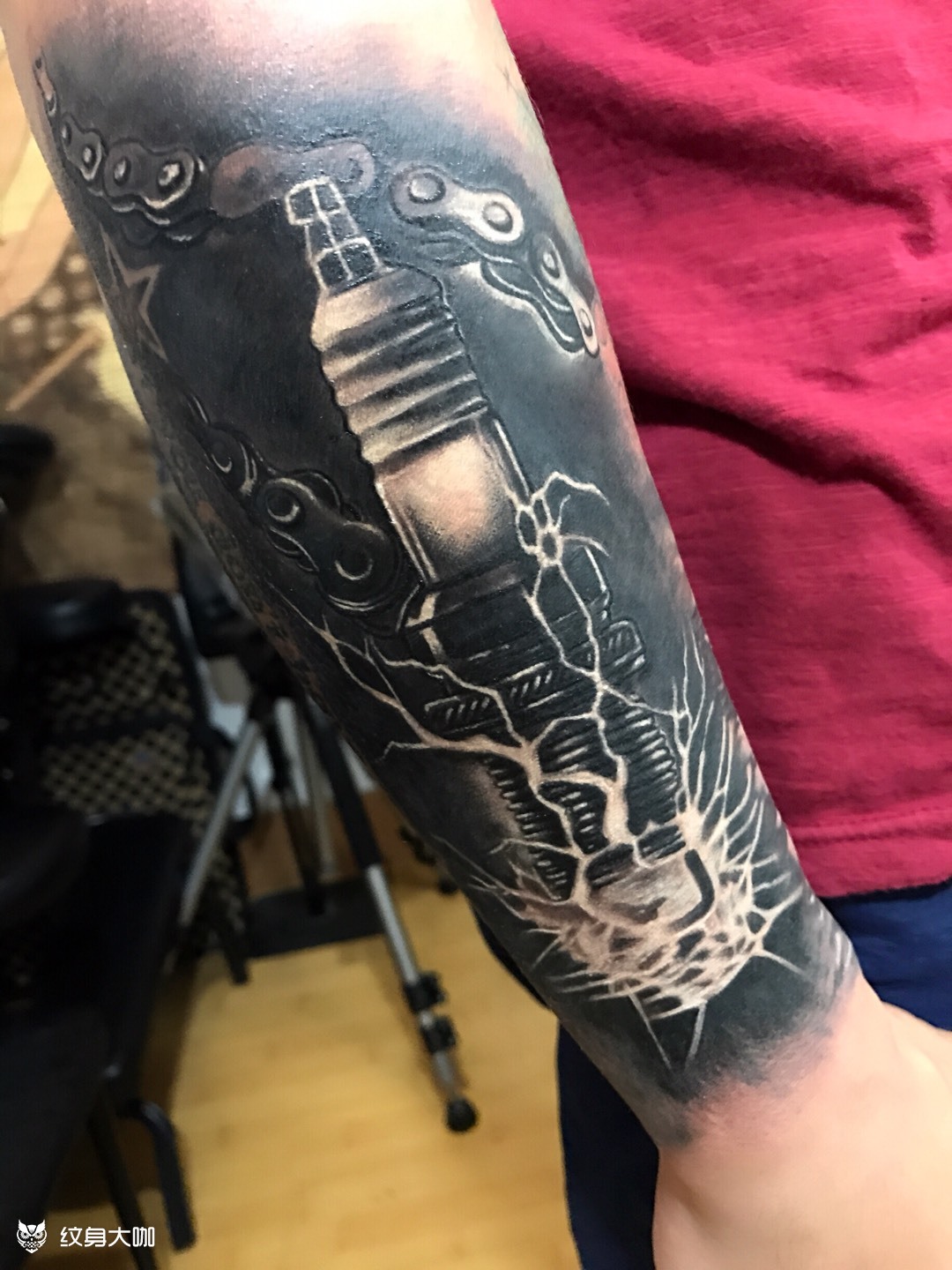 火花塞_纹身图案手稿图片_于浩然的纹身作品集