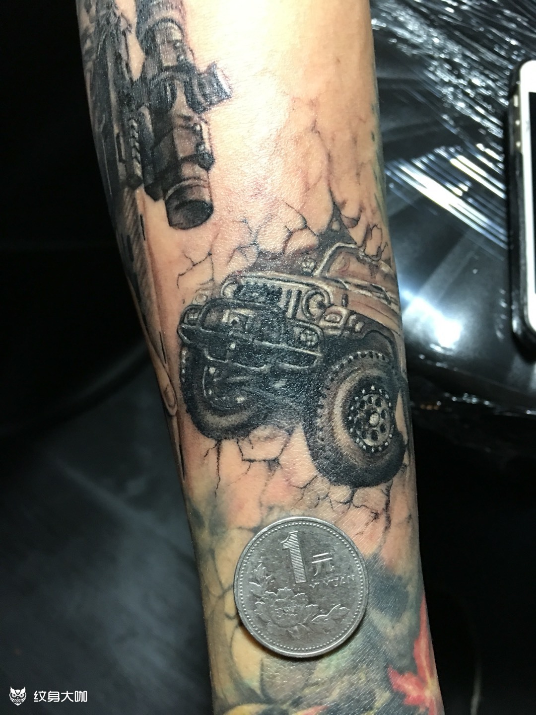 jeep 牧马人_纹身图案手稿图片_玛丽的纹身作品集