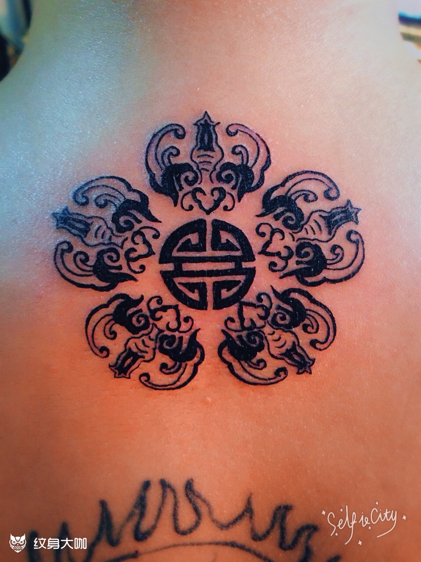 五福临门_纹身图案手稿图片_鬼纹阁(44)的纹身作品集