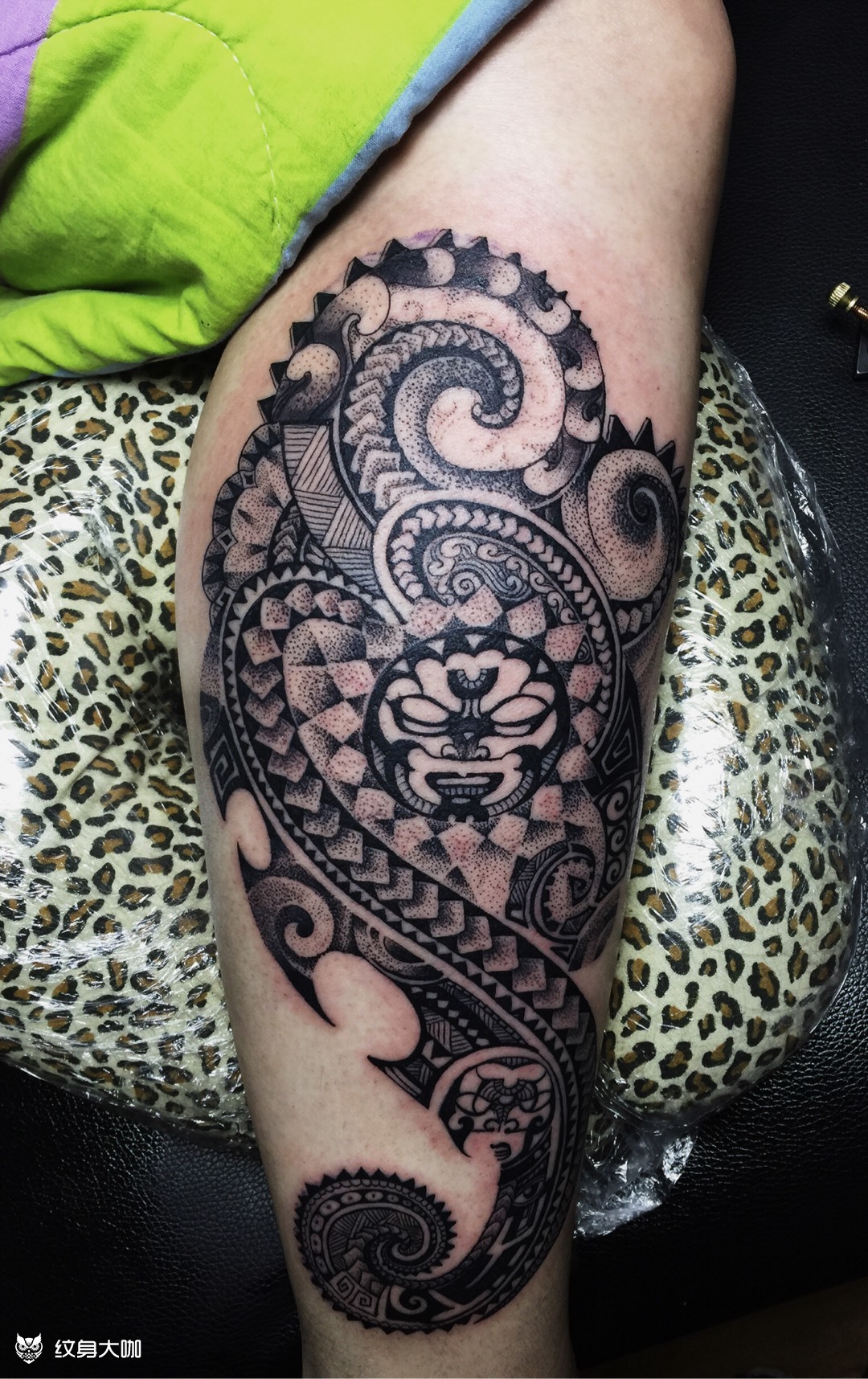 小腿图腾_纹身图案手稿图片_葛树杰1的纹身作品集