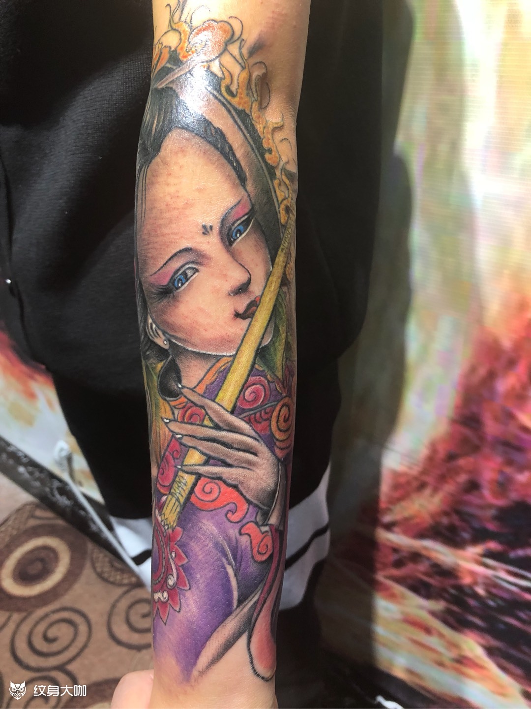 艺姬_纹身图案手稿图片_温作蛟的纹身作品集