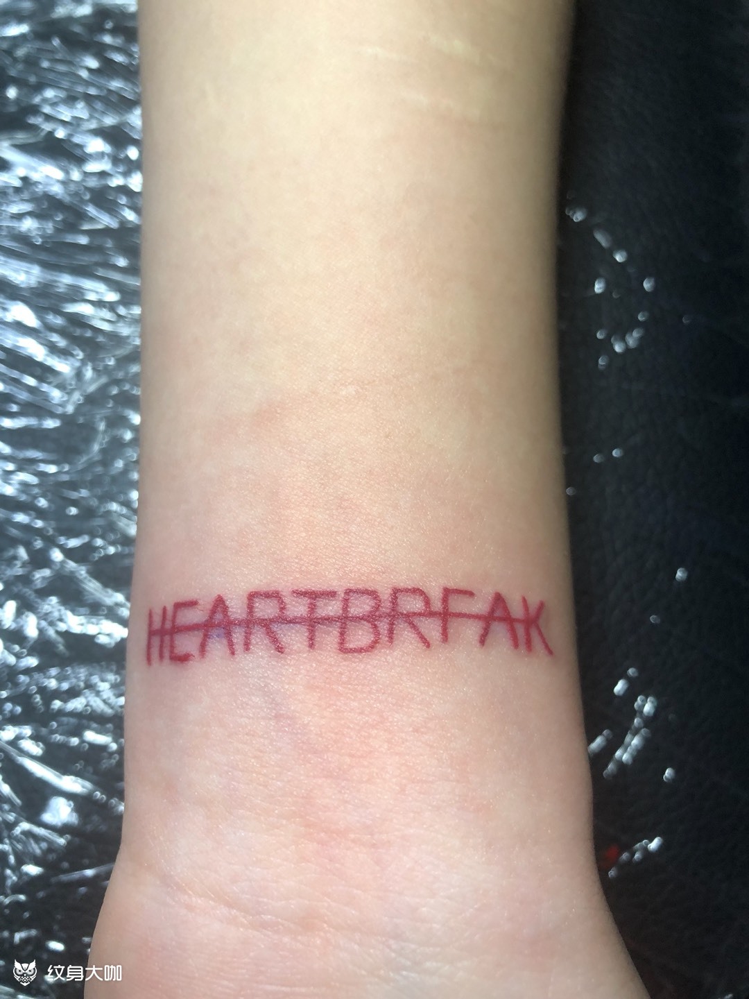 心碎_纹身图案手稿图片_张寒的纹身作品集