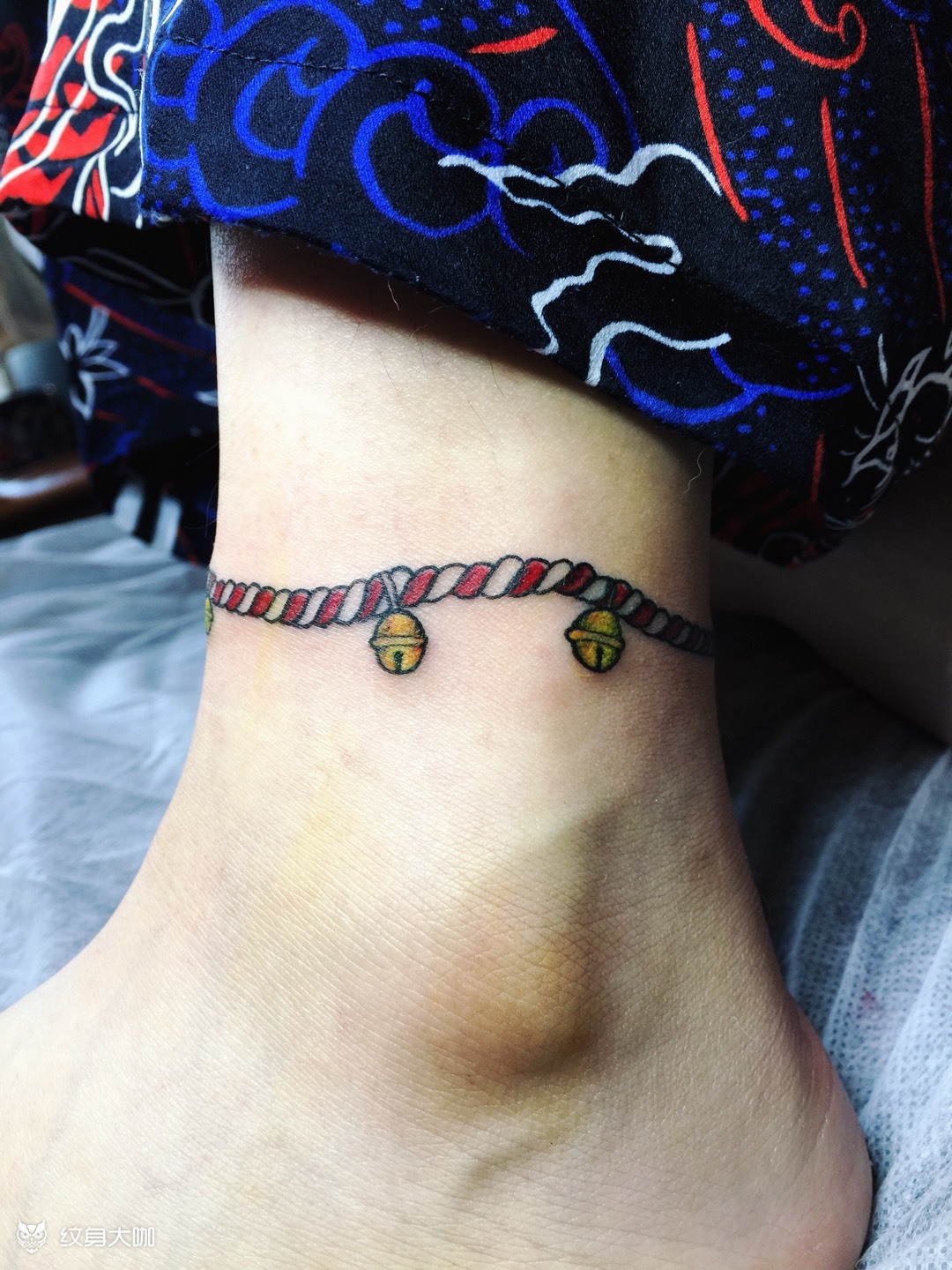 铃铛脚环_纹身图案手稿图片_宓琳怡的纹身作品集