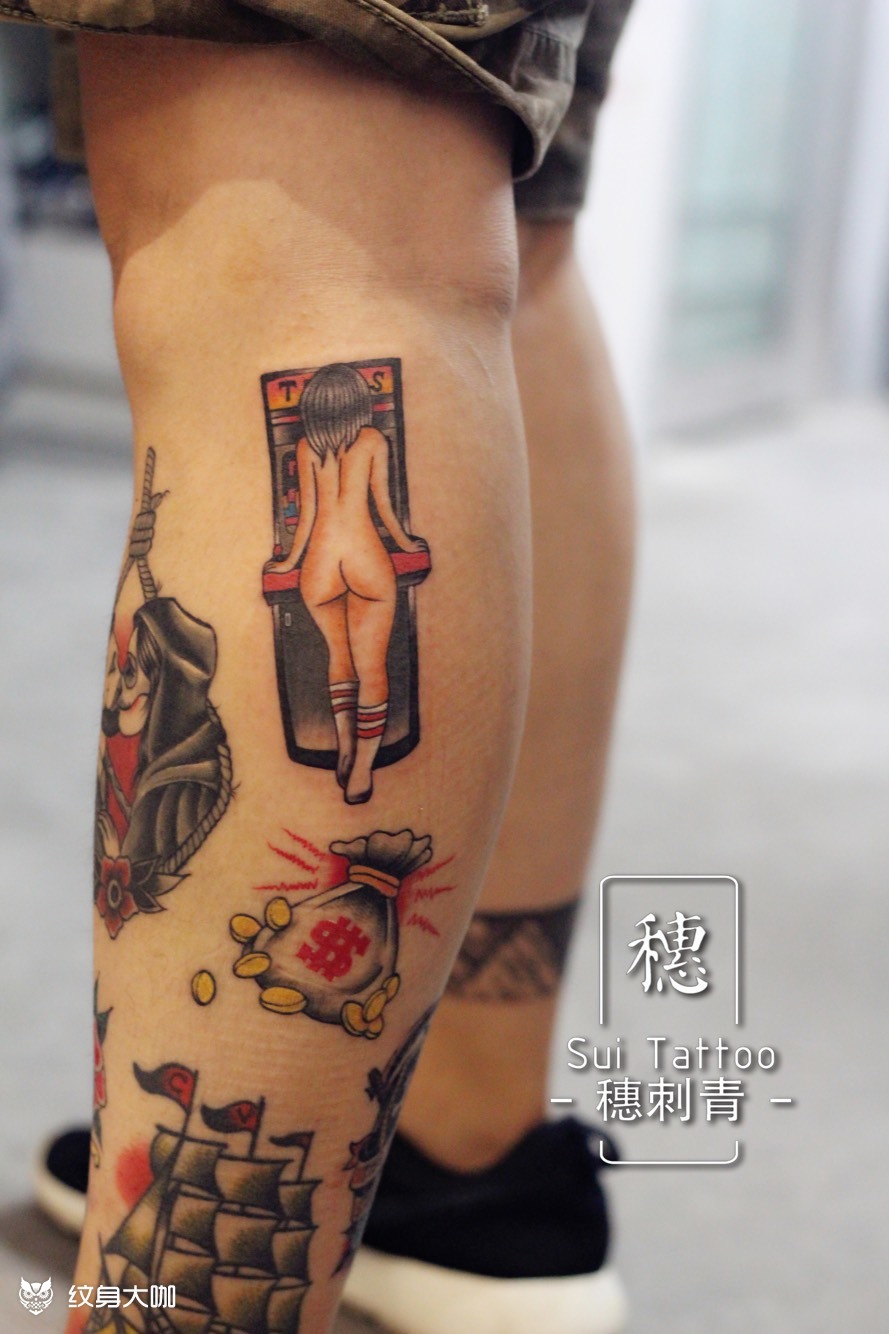 大屁股_纹身图案手稿图片_马老丝儿的纹身作品集