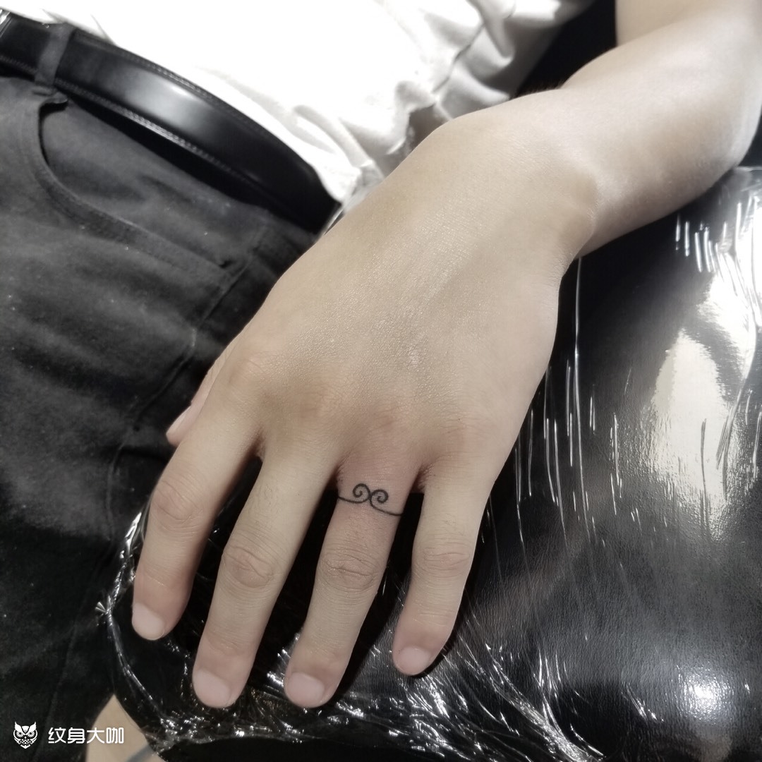 手指紧箍咒戒指纹身#_纹身图案手稿图片_墨 者刺 青的纹身作品集