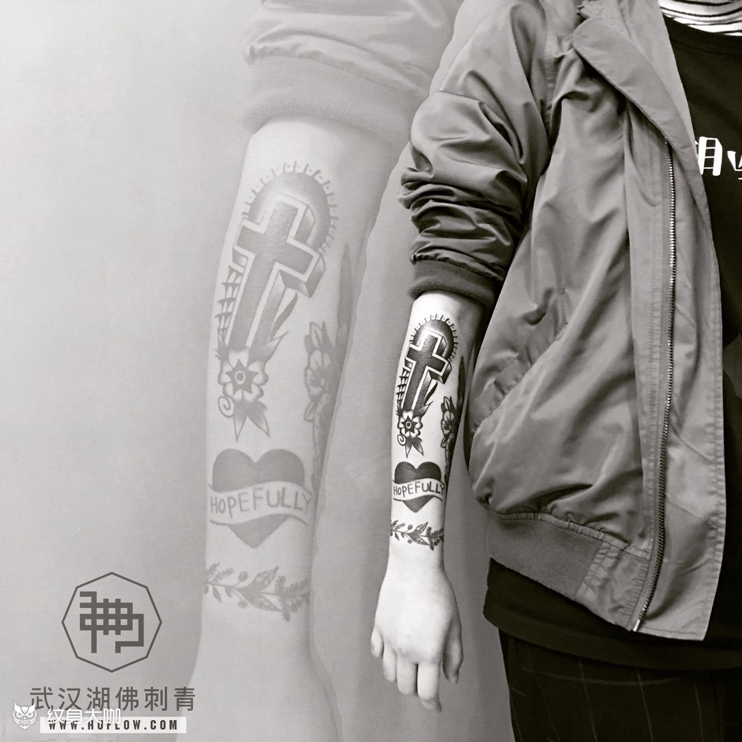 花臂拼接_纹身图案手稿图片_无几野的纹身作品集