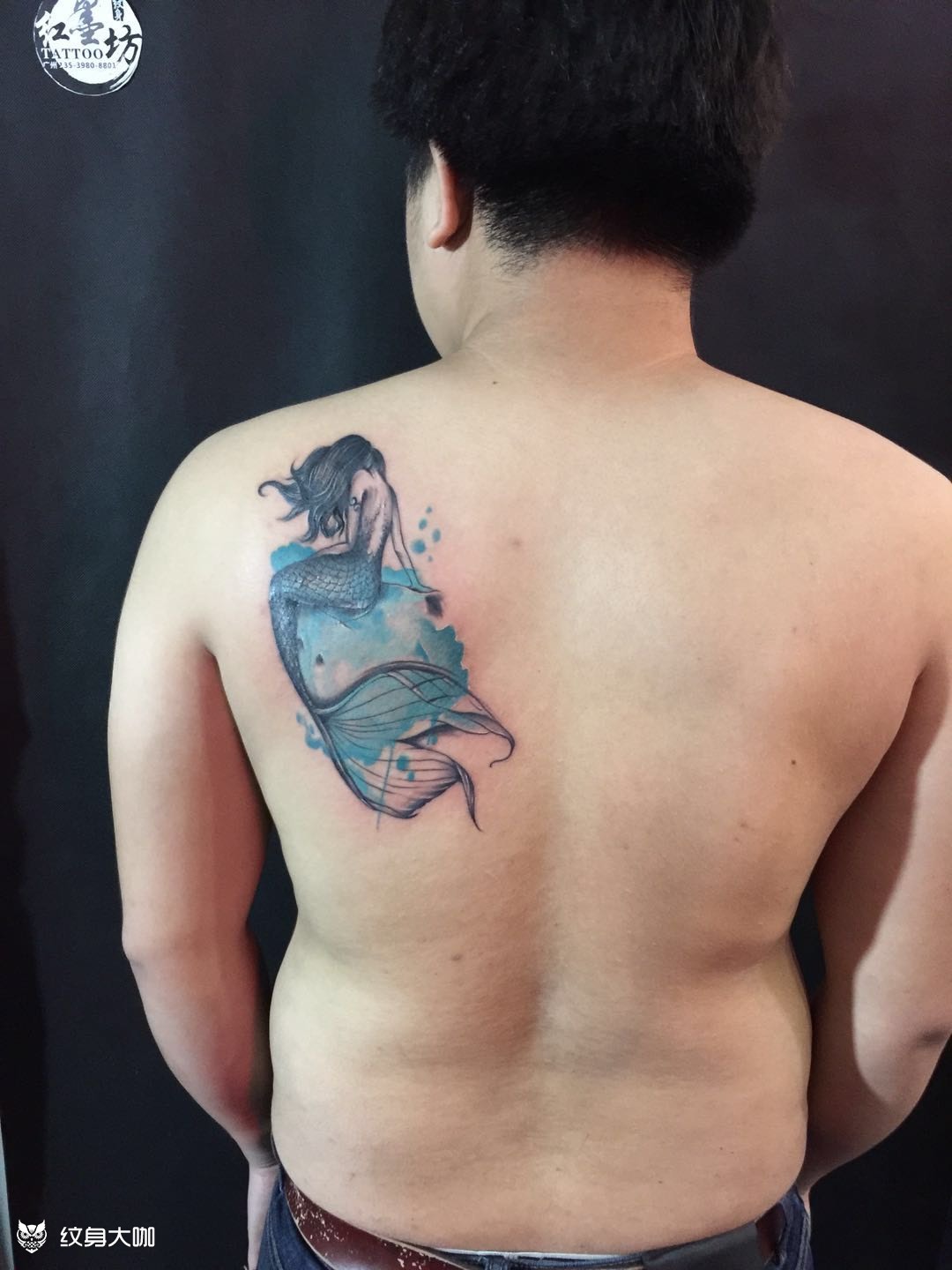美人鱼_纹身图案手稿图片_广州红墨坊的纹身作品集