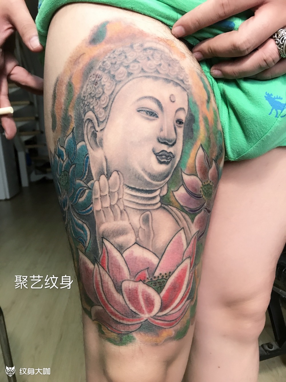 阿弥陀佛_纹身图案手稿图片_郭磊的纹身作品集