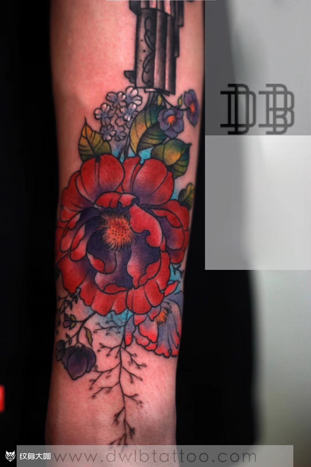 花枪_纹身图案手稿图片_镯镯的纹身作品集