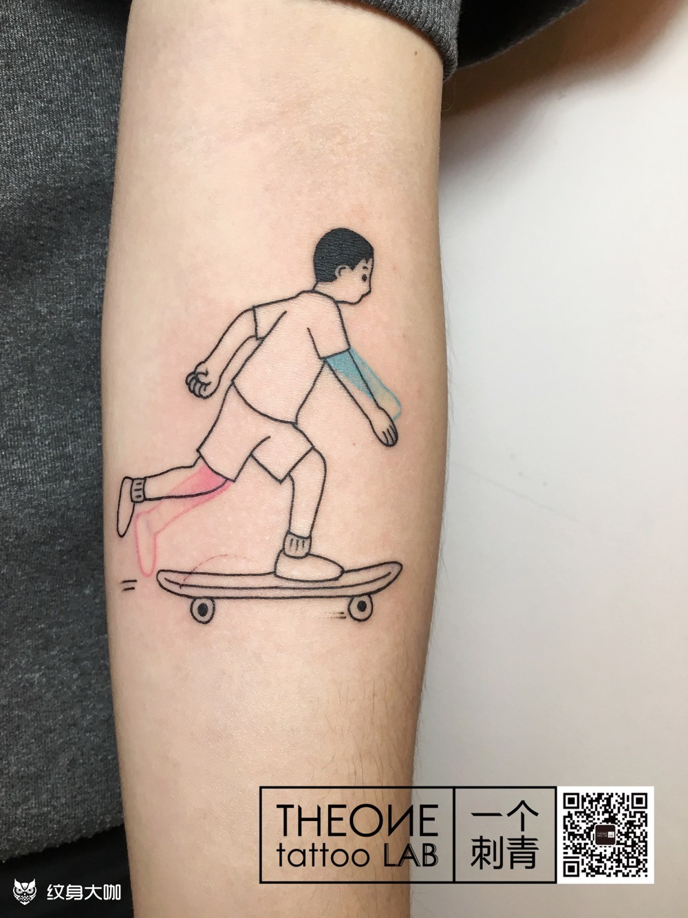 滑板少年_纹身图案手稿图片_法海的纹身作品集