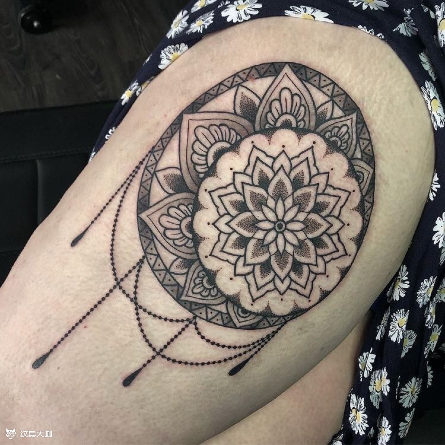 点刺繁花_纹身图案手稿图片_l·哈雷的纹身作品集