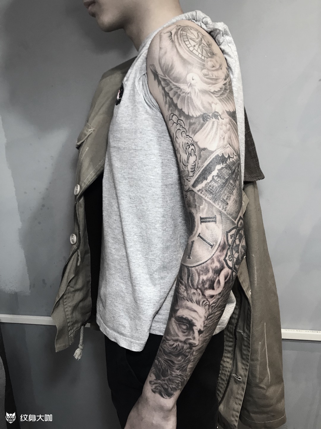 欧美花臂 波塞冬从上一年到今_纹身吧社区 - 纹身大咖