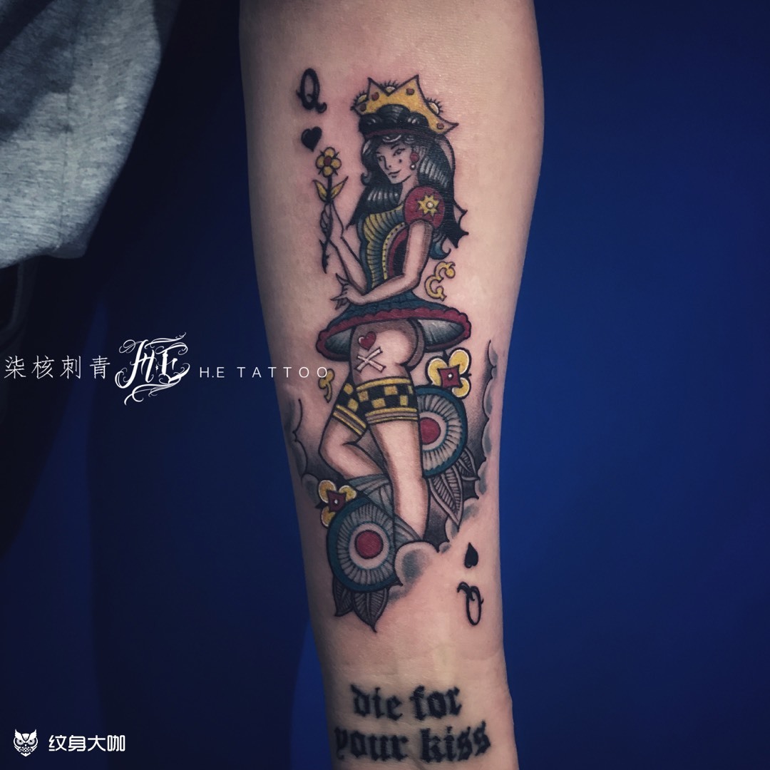 queen_纹身图案手稿图片_石宇诚的纹身作品集